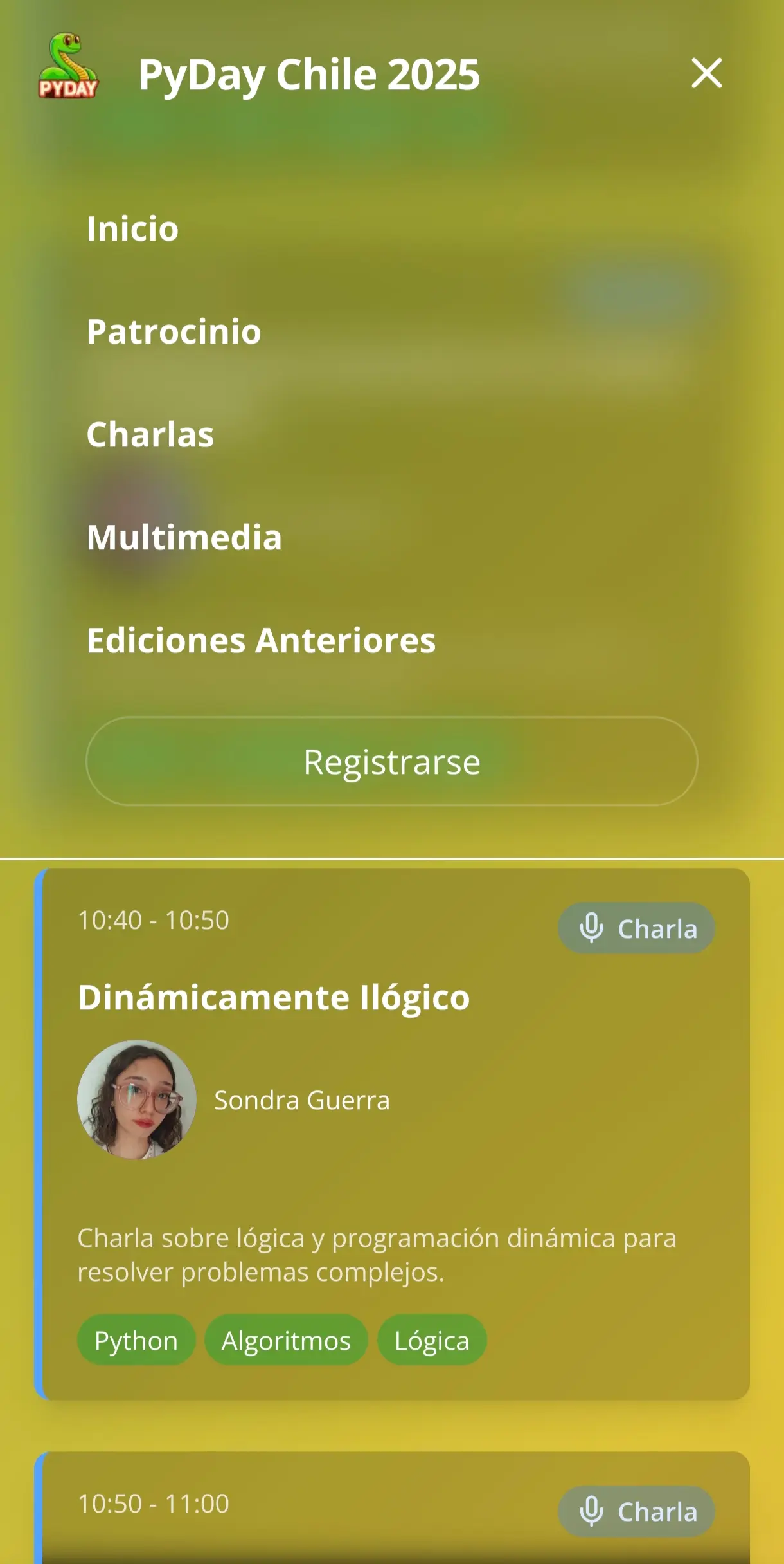 PyDay Chile Conference Website project screenshot